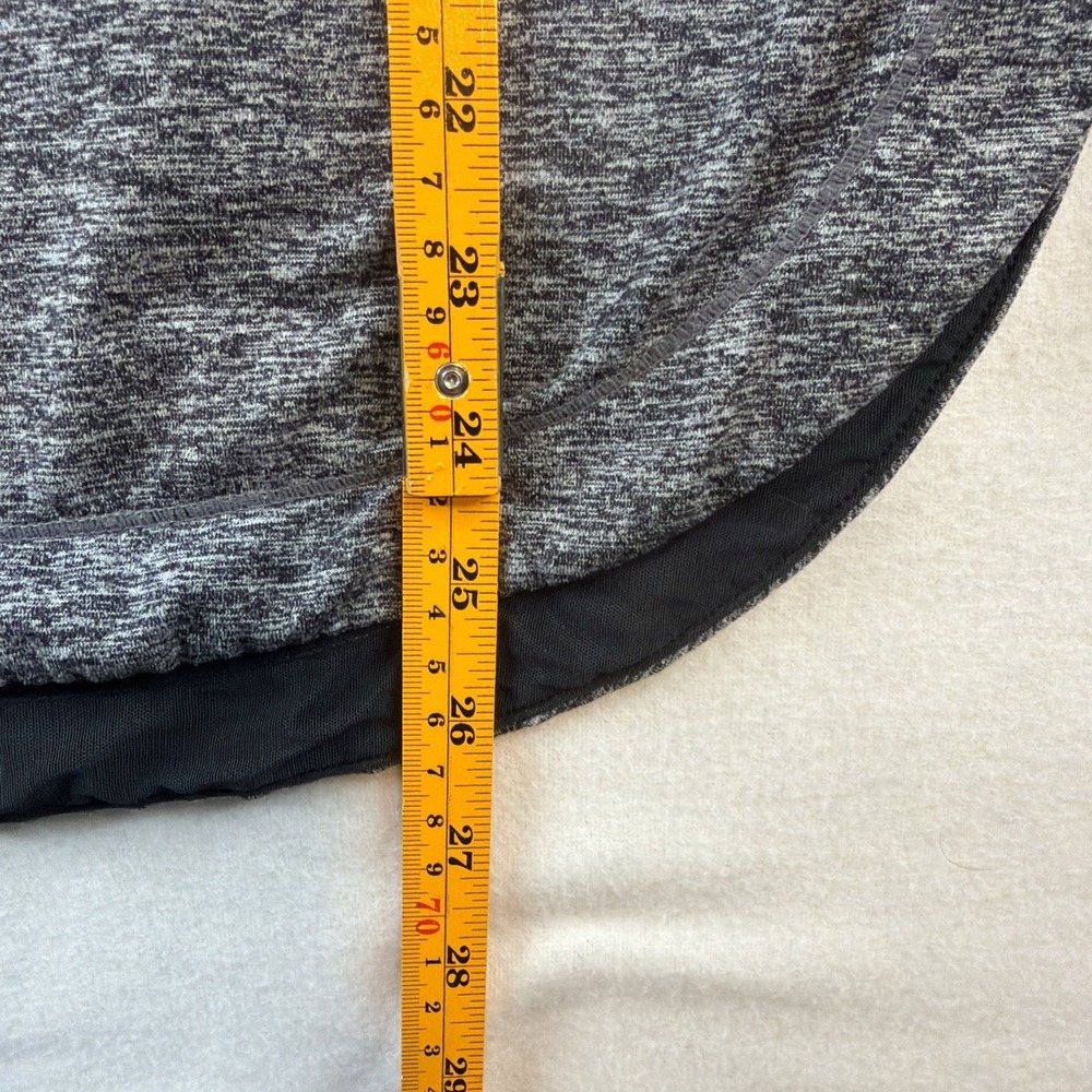 Athleta Womens XS Gray Hooded Pullover Top Long Sleeve Heathered Activewear - Picture 8 of 8